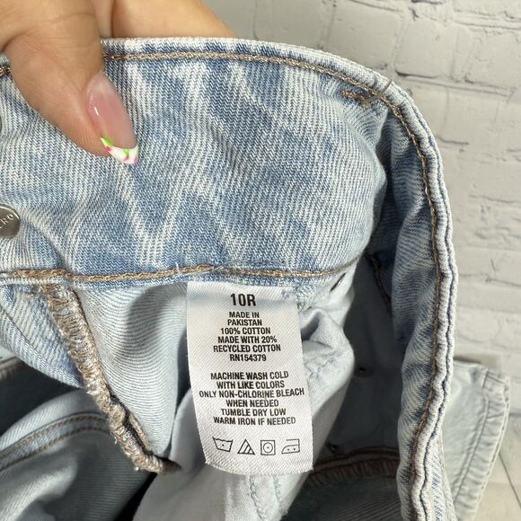 Aeropostale Jeans Women Size 10 R Cargo Light Blue Wide Leg Baggy Loose Skater - Picture 7 of 13